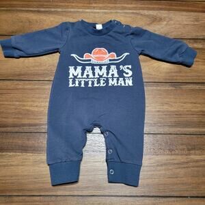 Infant LS Dark Blue Body Suit "Mama's Little Man" - Size 12-18 Months